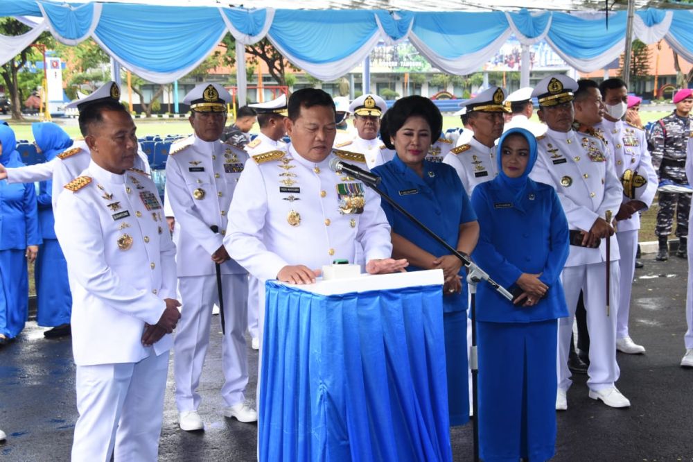 Kasal Laksamana TNI Yudo Margono saat peresmian gedung baru