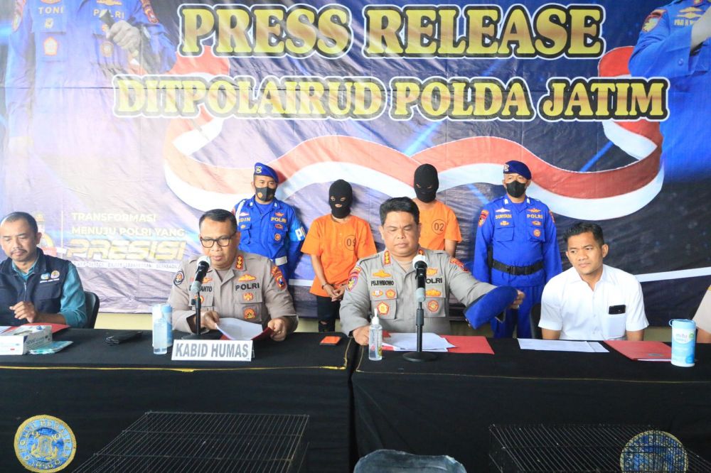 Ditpolairud Polda Jatim amankan tersangka penggelapan satwa dilindungi
