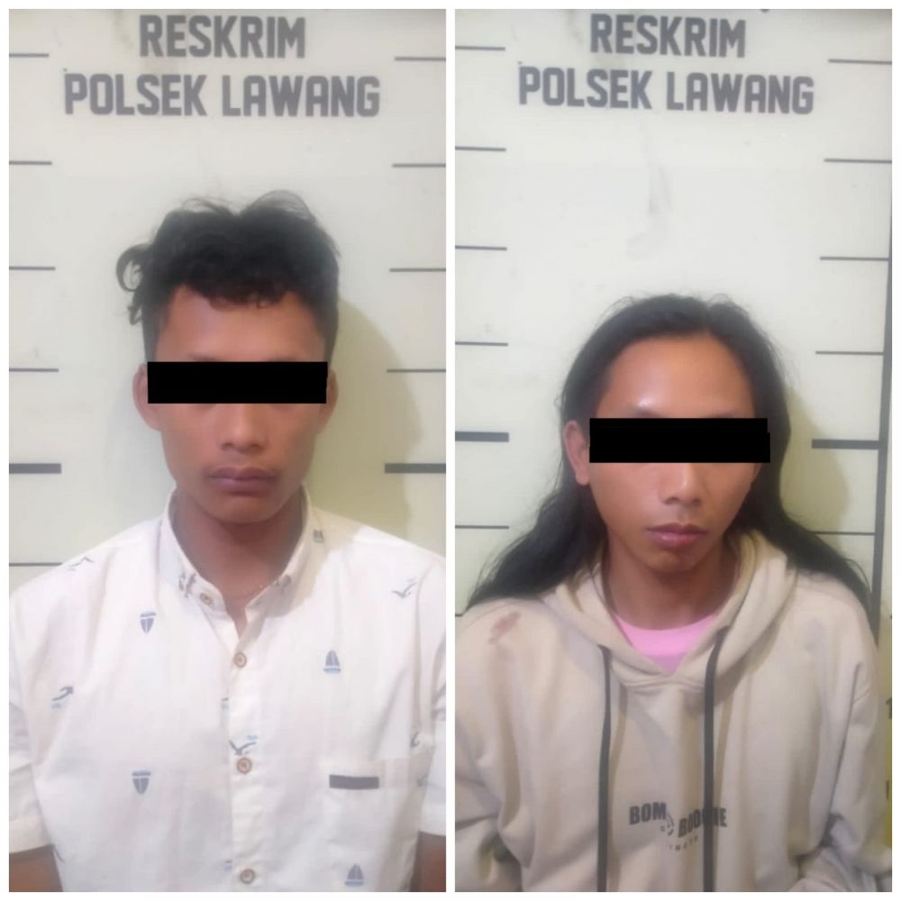 Tersangka diamankan Polisi beserta barang buktinya