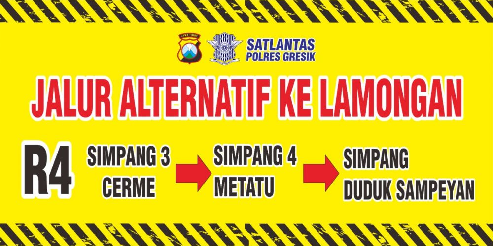 Satlantas Polres Gresik terapkan Contraflow di Duduksampeyan terkait pengecoran jalan