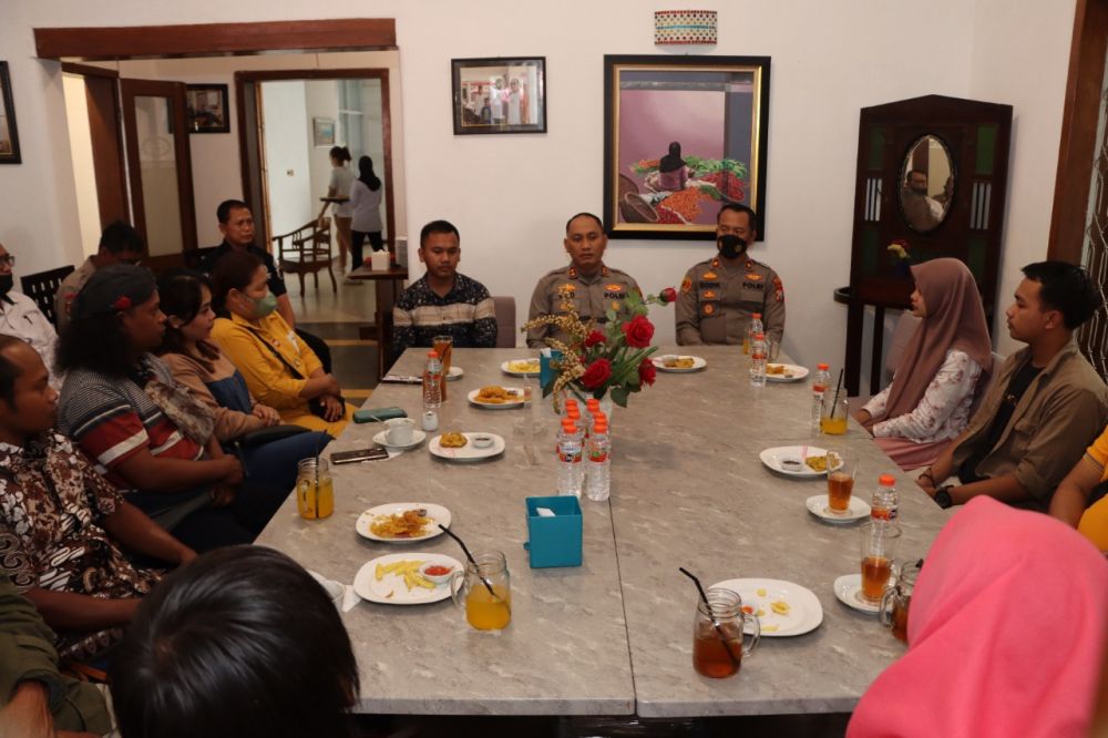 Polres Tulungagung saat gelar Piramida bersama penggerak Medsos di Tulungagung