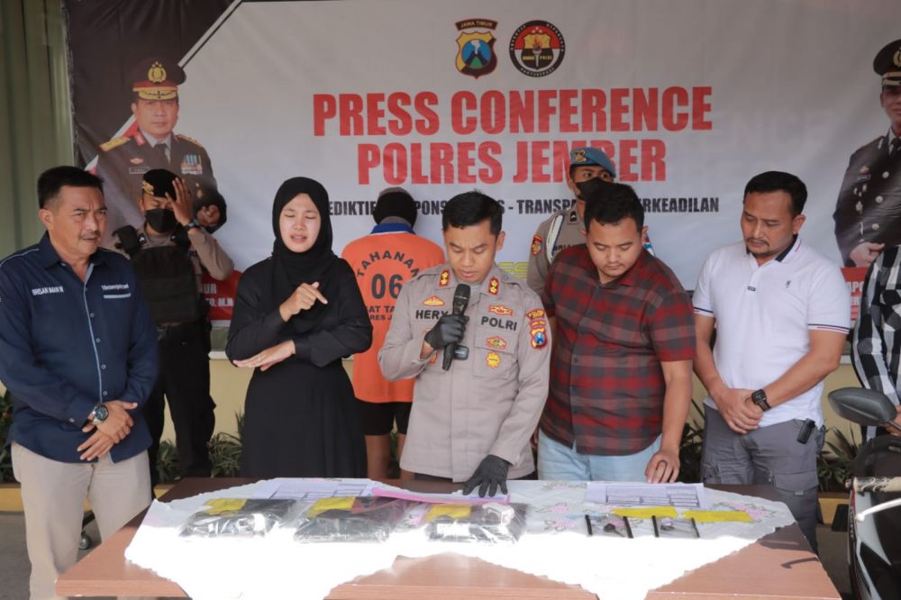 Polres Jember amankan tersangka beserta barang buktinya