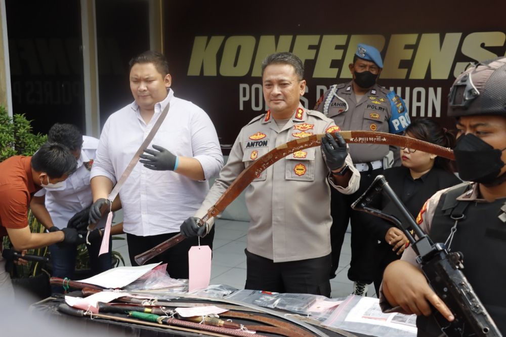 Satreskrim Polres Tanjung Perak Amankan 7 Pemuda Terduga Pembacokan Security