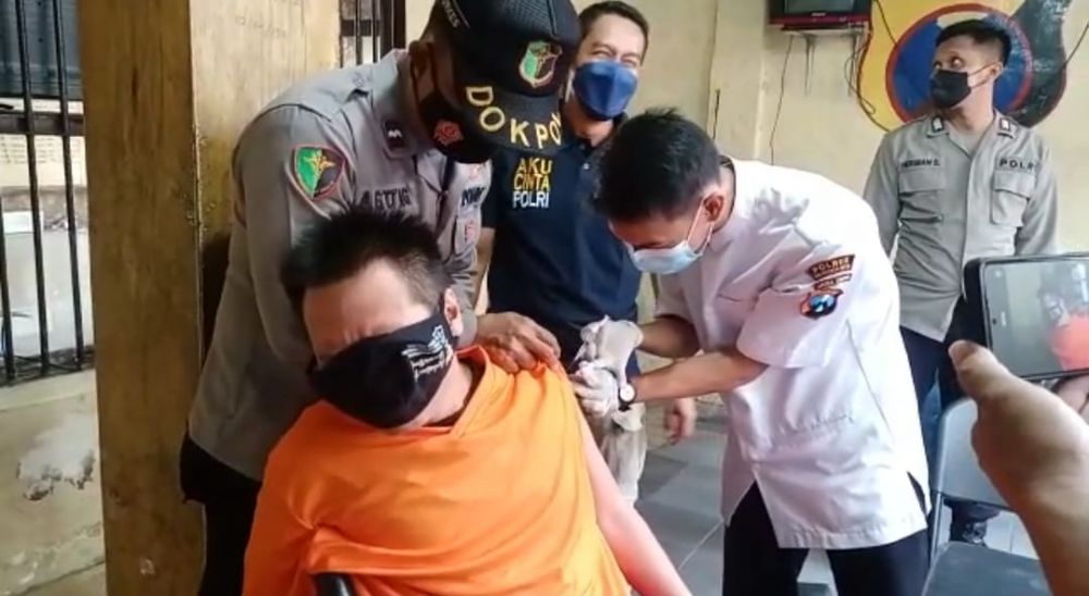 Polresta Mojokerto gelar gerai Vaksin presisi di rutan