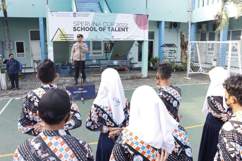 Polres Tanjung Perak Beri Wawasan Kebangsaan dan Cegah Tawuran Antar Pelajar