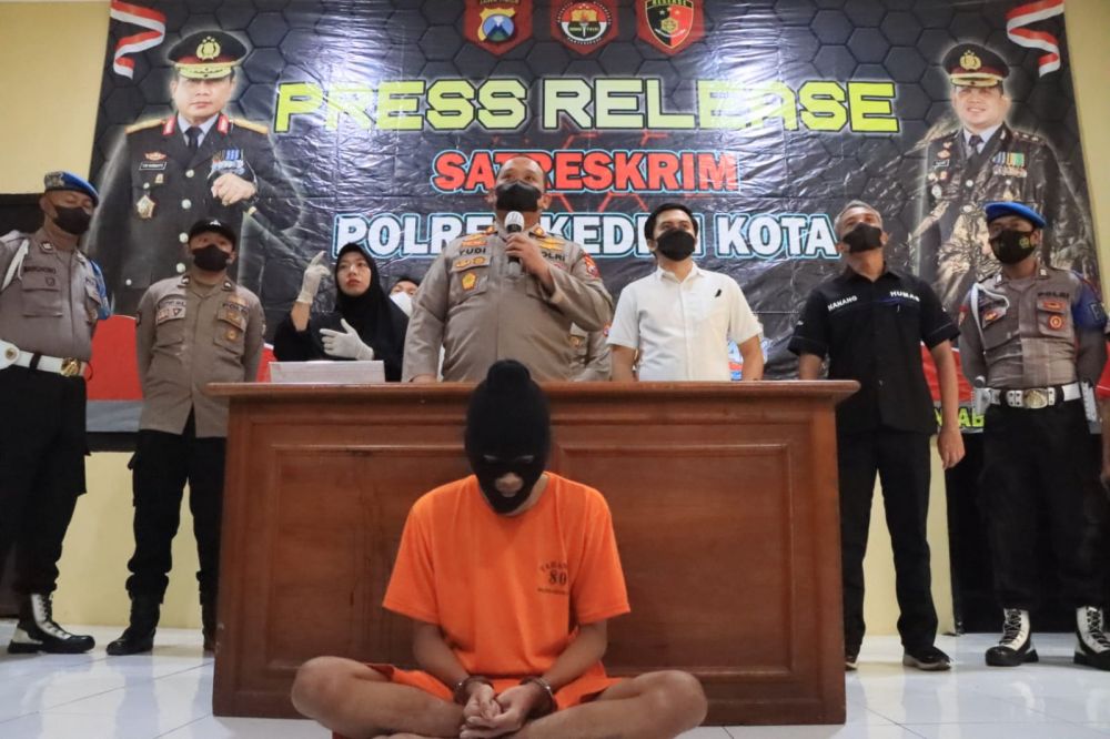 Polres Kediri Kota amankan tersangka beserta barang buktinya