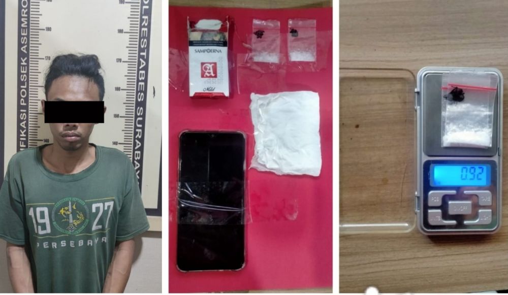Reskrim Polsek Asemrowo Amankan Tersangka Pengedar Narkoba