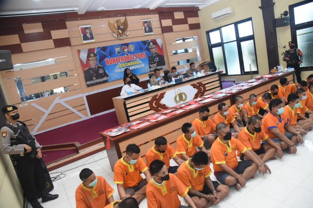 Polres Lamongan ungkap kasus Narkoba amankan 28 tersangka