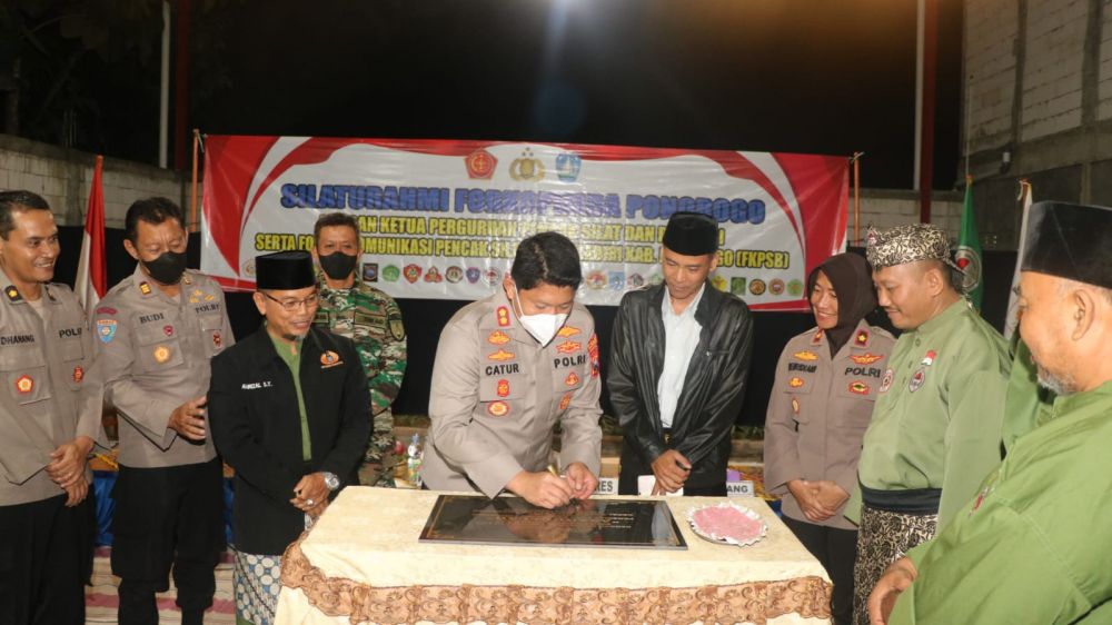 Polres Ponorogo Bersama Perguruan Silat Ciptakan Kamtibmas Kondusif
