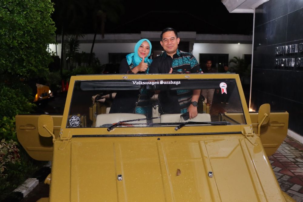 Kapolres Gresik AKBP Mochamad Nur Aziz bersama Ny. Lina Azis saat hadiri acara