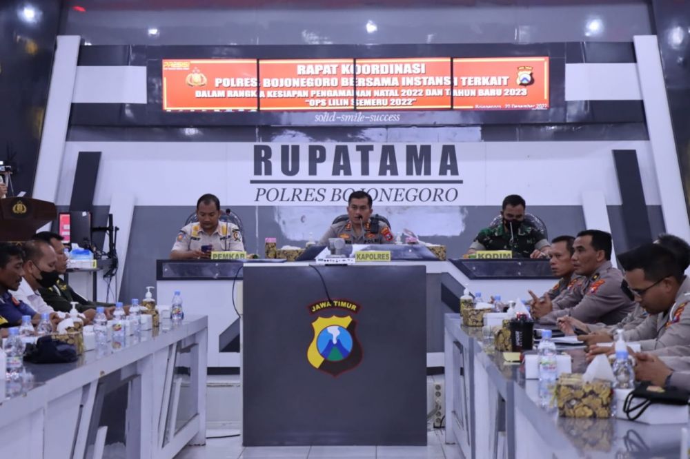 Kapolres Bojonegoro Gelar Rakor Persiapan Pengamanan Nataru