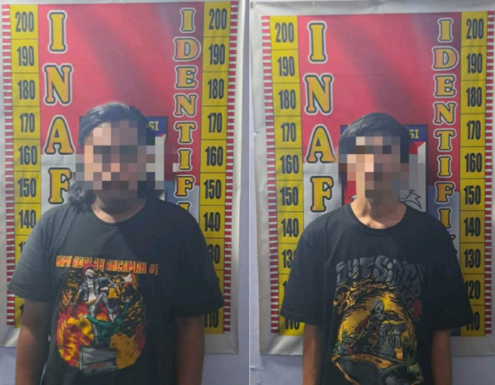 Tersangka diamankan Satreskrim Polres Bondowoso beserta barang buktinya