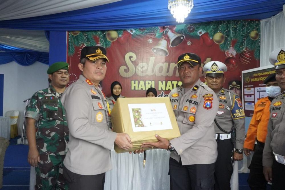 Kapolres Bareng Dandim Bojonegoro Tinjau Pengamanan Gereja, Pastikan Nataru Aman