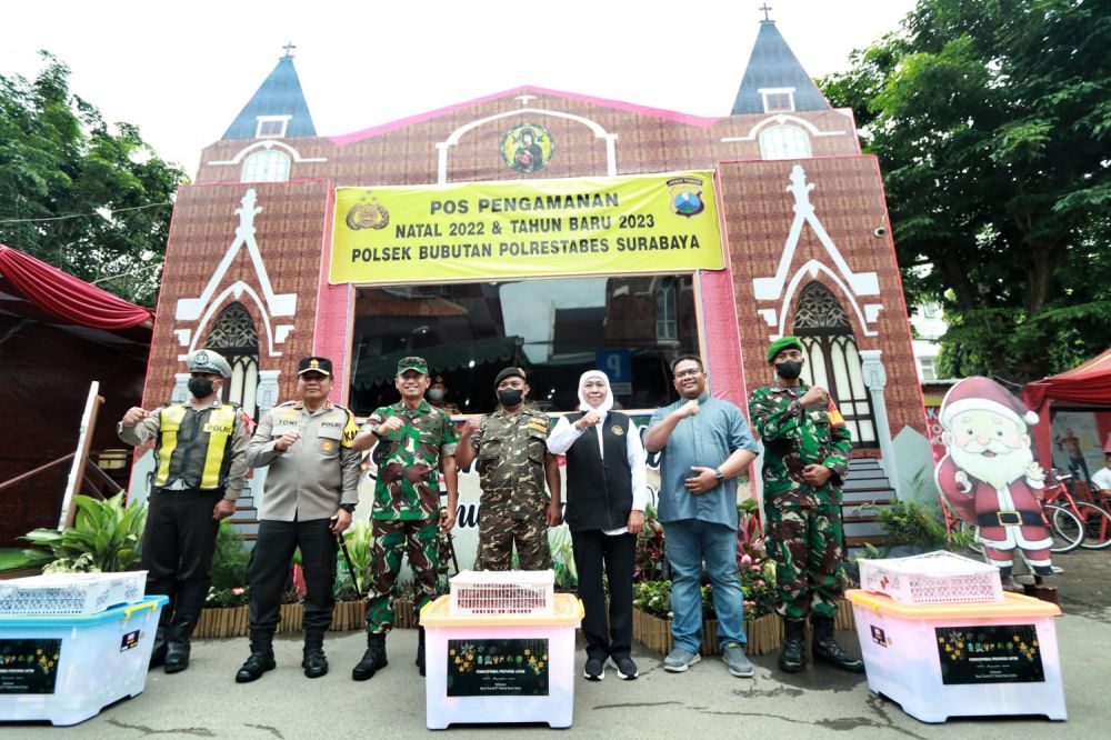 Sambut Nataru, Forkopimda Jatim Tinjau Sejumlah Gereja