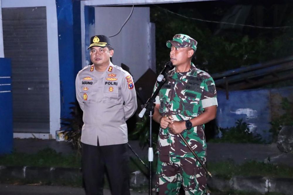 Kapolres Kediri AKBP Agung Setyo Nugroho pimpin patroli pengamanan konflik antar perguruan silat