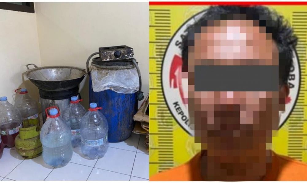 Tersangka diamankan Satresnarkoba Polres Tulungagung beserta barang buktinya