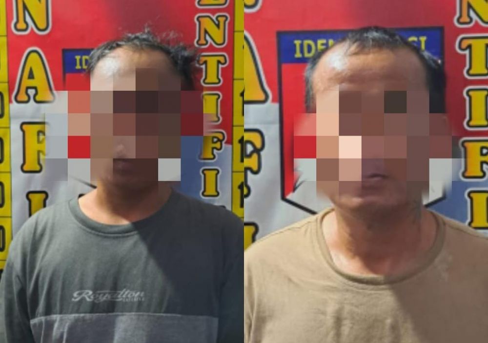 Tersangka diamankan Satreskrim Polres Bondowoso beserta barang buktinya