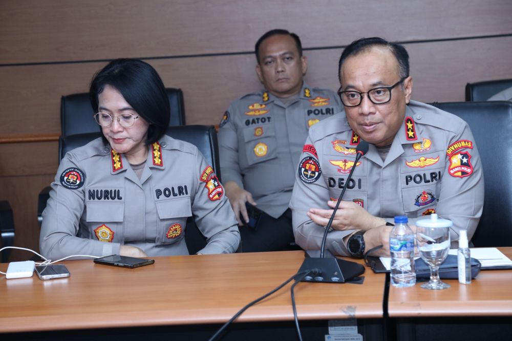 Kadiv Humas Polri Irjen Pol Dedi saat memberikan keterangan