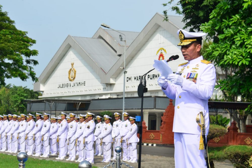 Prajurit Kodiklatal Laksanakan Upacara Hari Dharma Samudera 2023