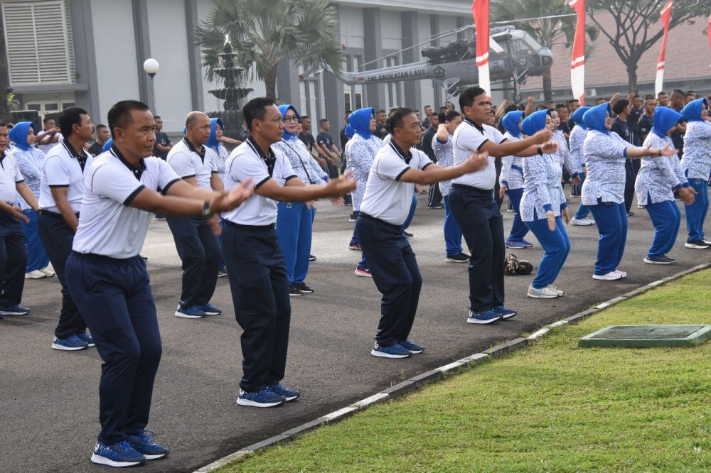 Dankodiklatal Dampingi Kasal Olahraga Bersama di AAL