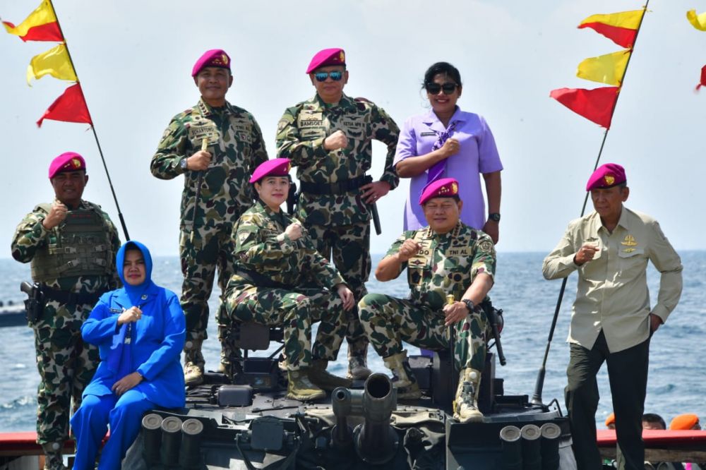 Dankodiklatal Letjen TNI Marinir Suhartono saat hadiri pengukuhan