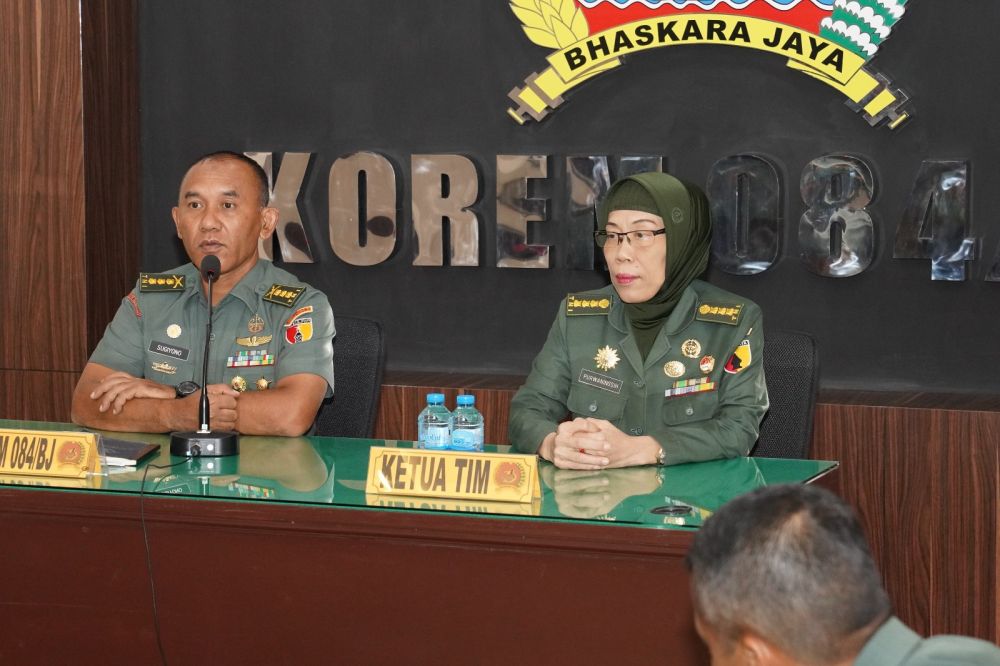 Tim Wasrik Post Audit Itdam V/Brawijaya Sambangi Korem 084/BJ