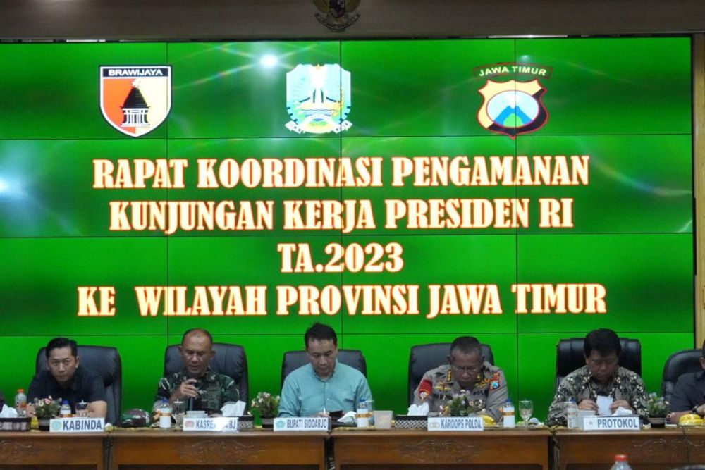 Kasrem 084/BJ Kolonel Inf H. Sugiyono saat pimpin Rakorpamwil VVIP RI-1