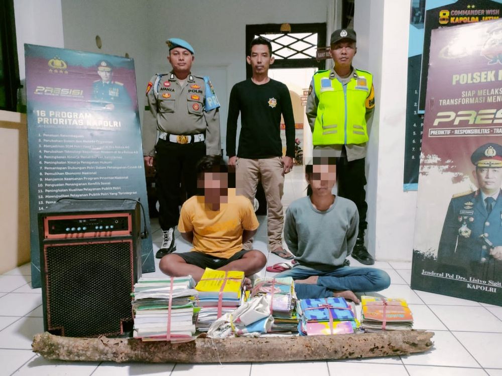 Polsek Paiton amankan tersangka beserta barang buktinya