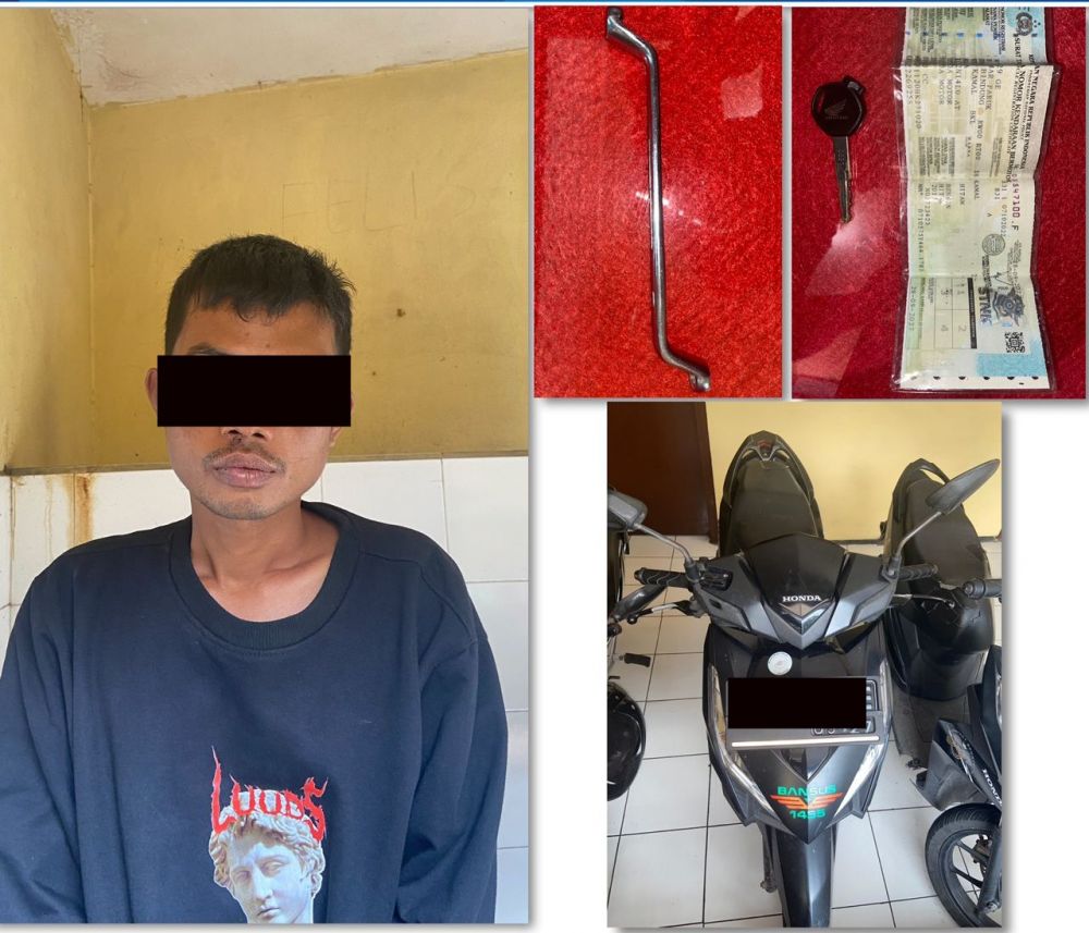 Tersangka diamankan Polsek Semampir beserta barang buktinya