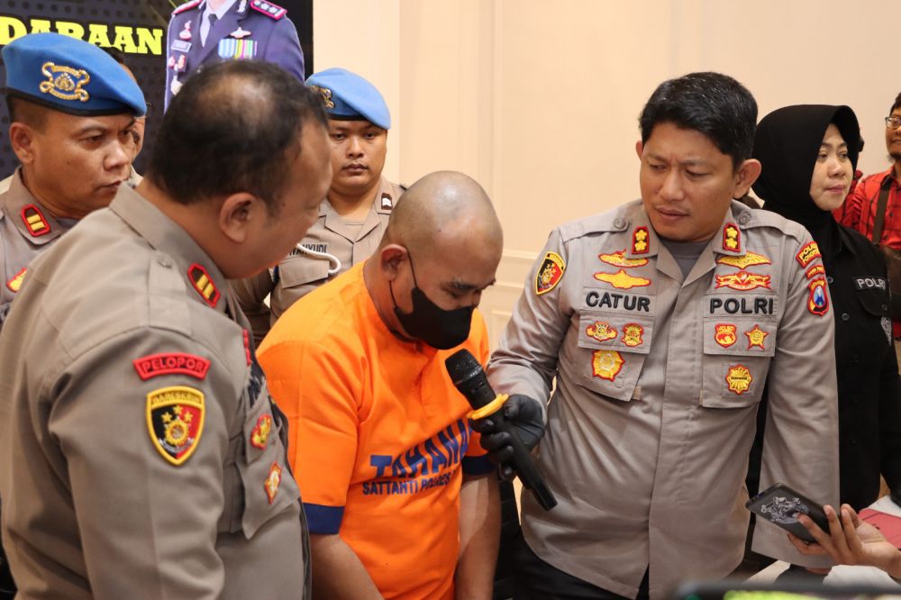 Kapolres Ponorogo AKBP Catur C. Wibowo saat ungkap kasus Curanmor