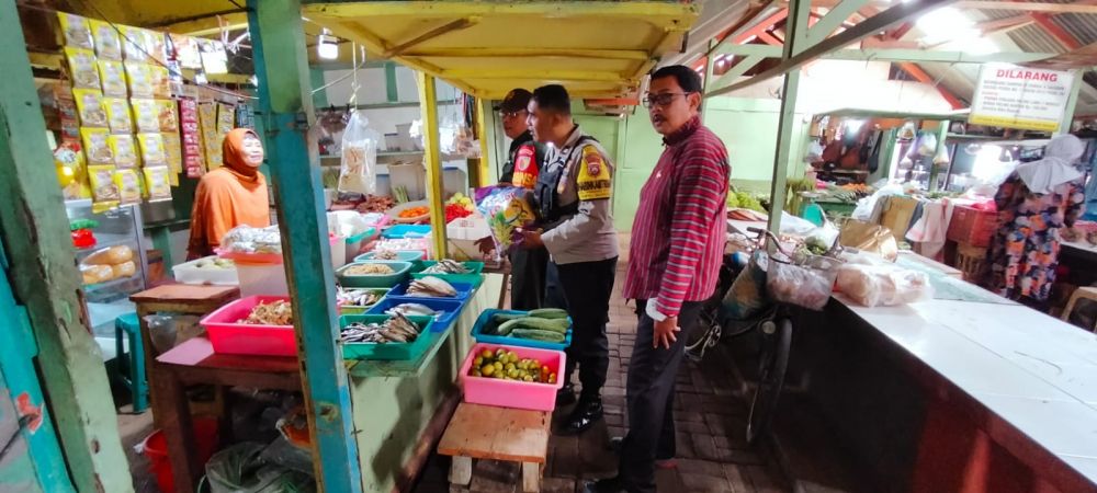 Polresta Malang Kota tinjau ke pasar tradisional terkait bahan pangan yang langka