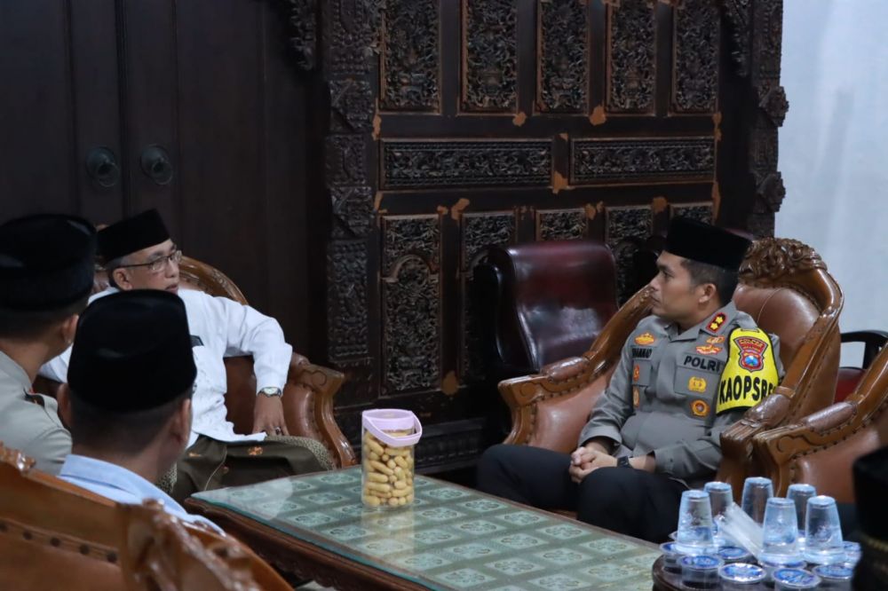 Kapolres Nganjuk AKBP Muhammad saat Silaturahmi ke Ponpes Al-Ubaidah Kertosono