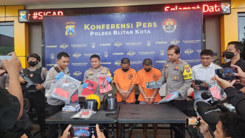 Polres Blitar Kota amankan tersangka curanmor beserta barang buktinya