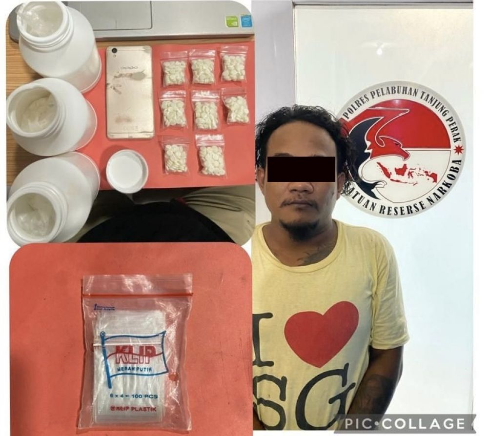 Satresnarkoba Polres Tanjung Perak Ungkap Peredaran Narkoba dan Amankan 3.400 Pil Koplo