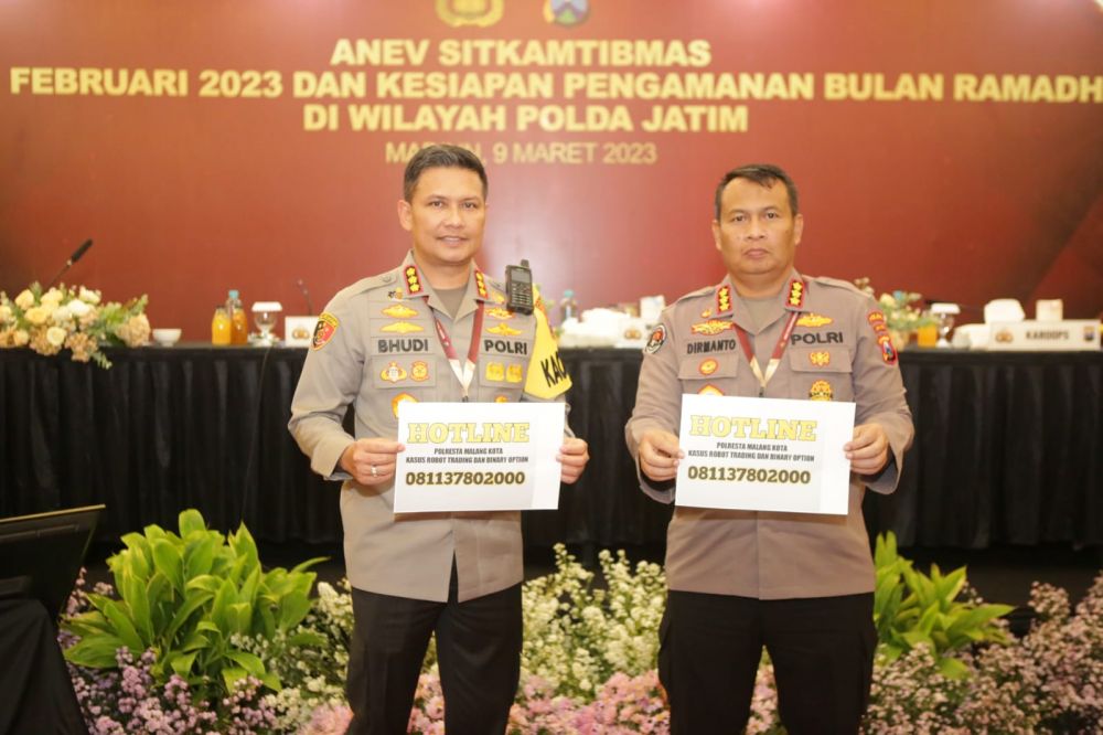 Sudah Ada 689, Polda Jatim dan Polresta Malang Kota Buka Hotline Pengaduan Trading ATG