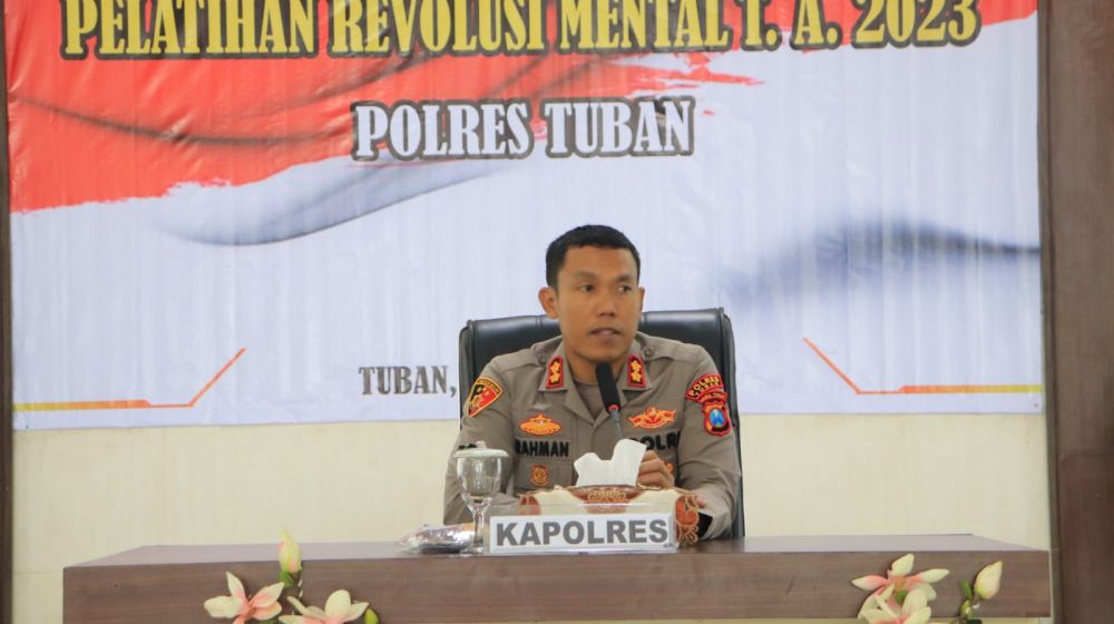 Polres Tuban Wujudkan Polisi Berkarakter, Gelar Pelatihan Revolusi Mental