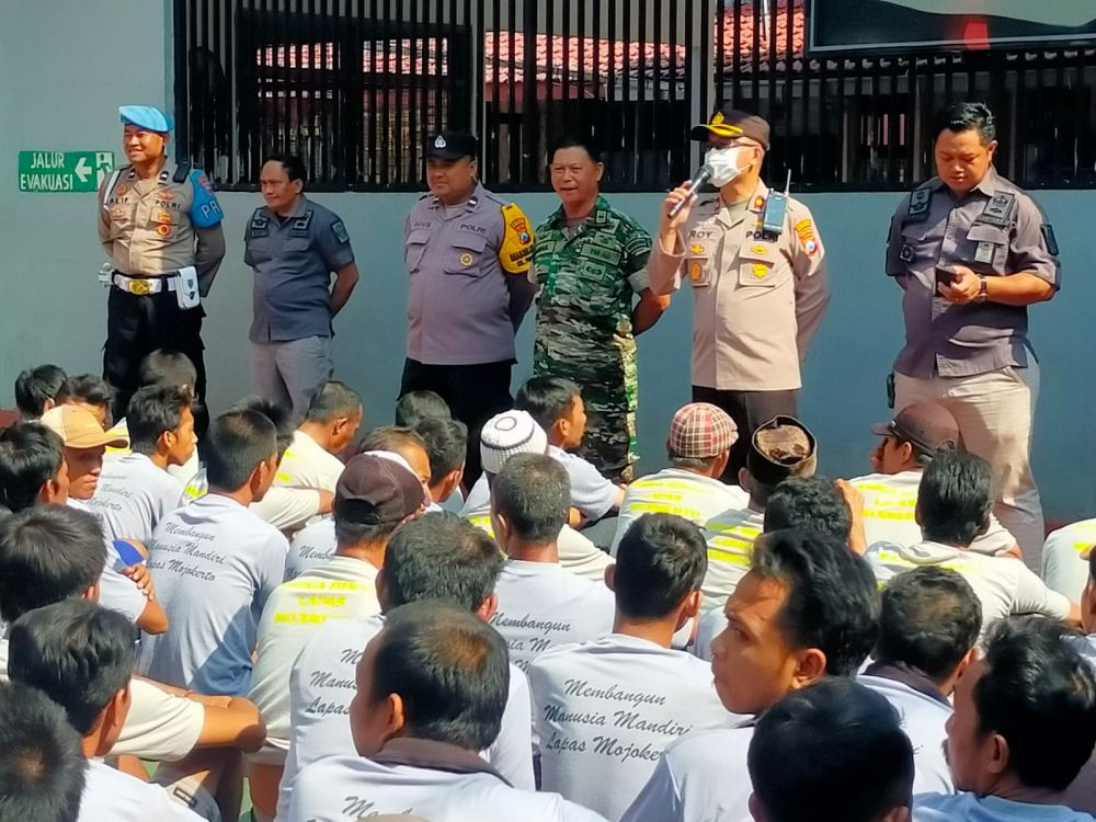 Polresta Mojokerto di Hari Bhakti Pemasyarakatan, Beri Pembinaan Keamanan Lapas Kelas ll