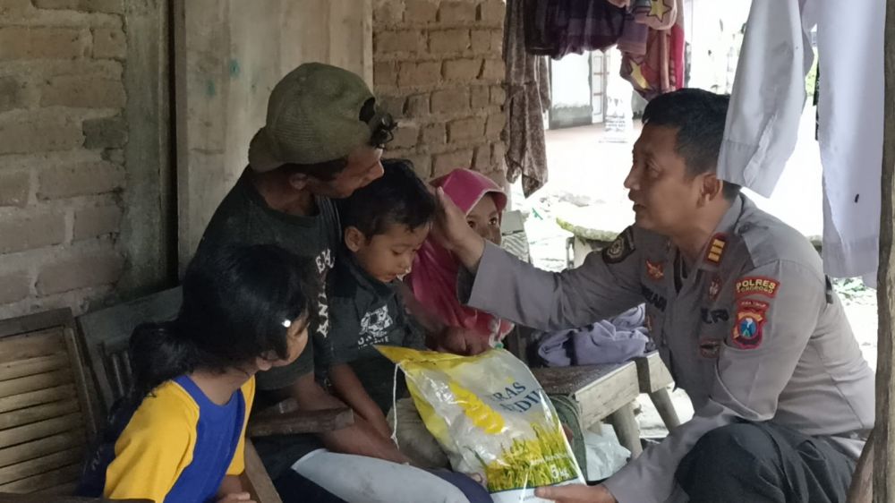 Polres Ponorogo Beri Bantuan Warga Miliki Balita Berstatus Stunting