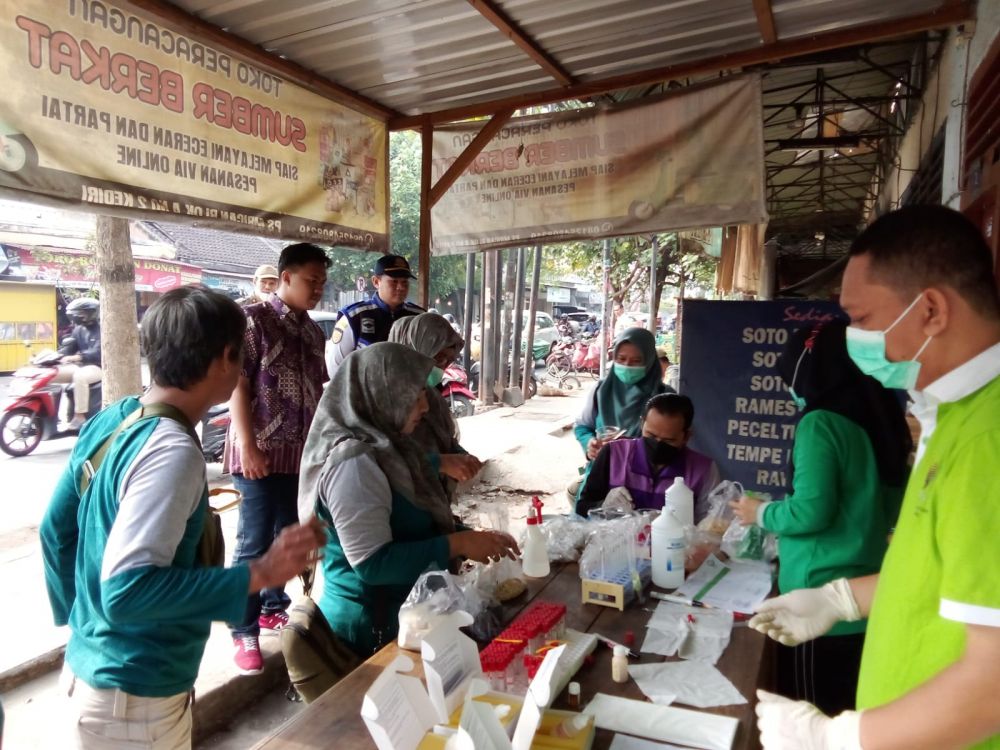 Tim gabungan Polres Kediri Kota sidak ke beberapa pasar tradisional