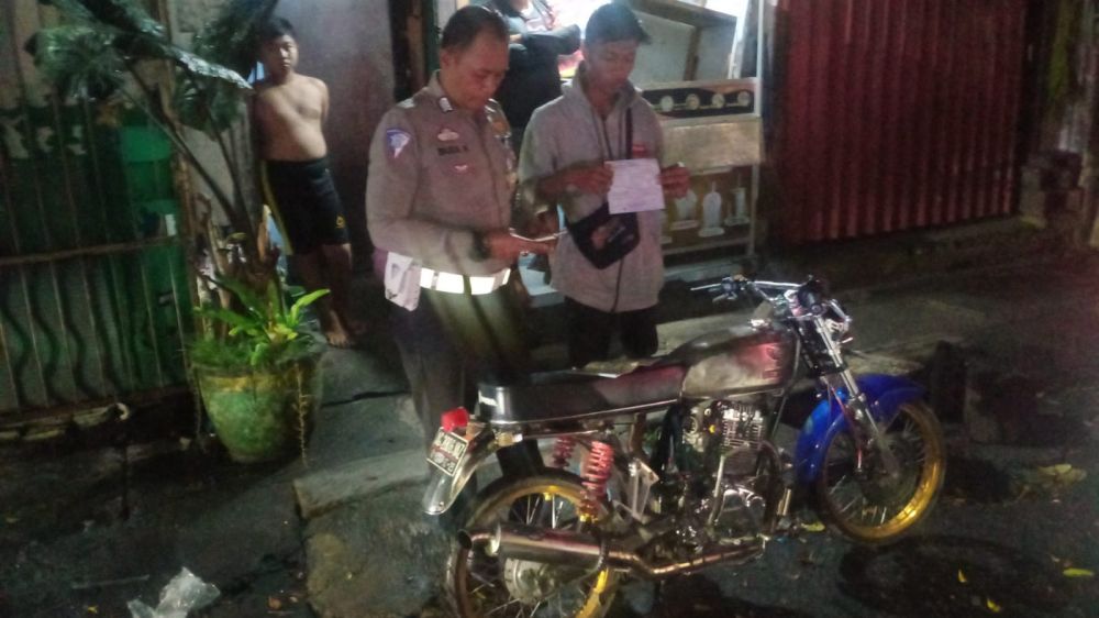 Satlantas Polres Nganjuk tindak tegas motor gunakan knalpot Bronk
