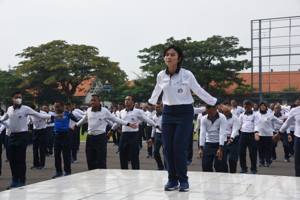 TNI AL jaga kondisi tubuh yang fit selama bulan Ramadhan dengan rutin berolah raga