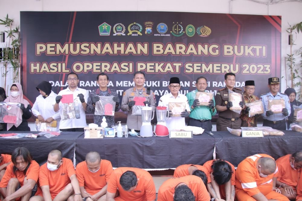 Polresta Malang Kota Ungkap 500 Lebih Kasus saat Ops Pekat Semeru 2023