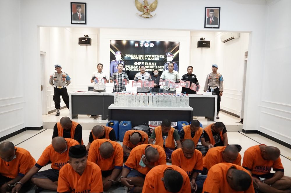 Polres Ponorogo ungkap kasus saat operasi Pekat Semeru 2023