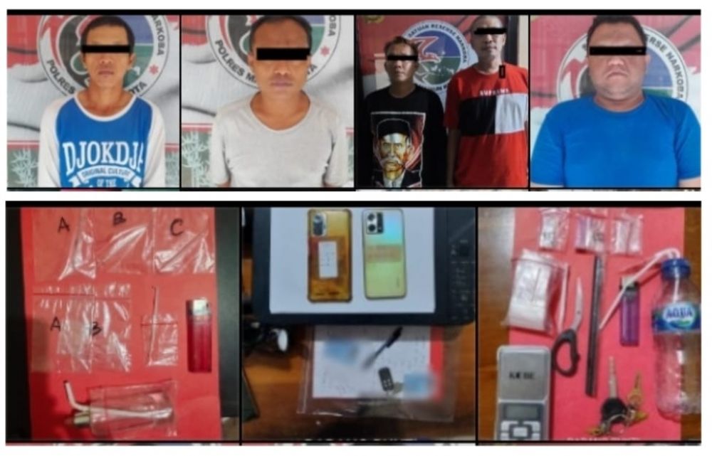 Tersangka diamankan Satresnarkoba Polres Madiun Kota beserta barang buktinya