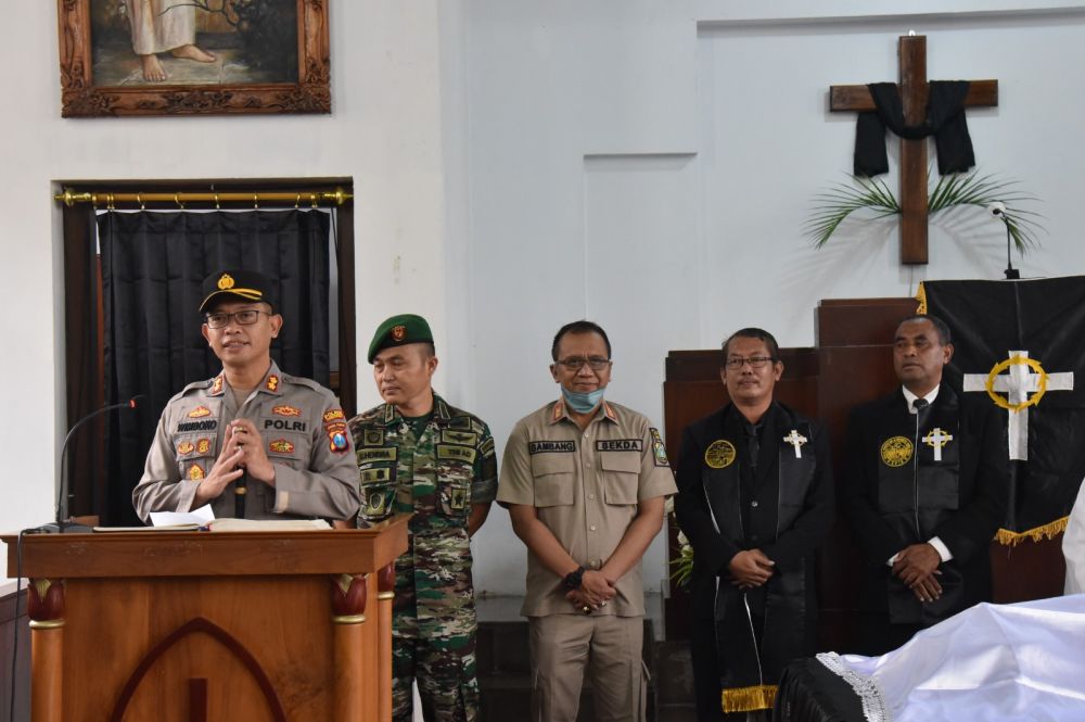 Kapolres Bondowoso AKBP Wimboko saat memberikan sambutan