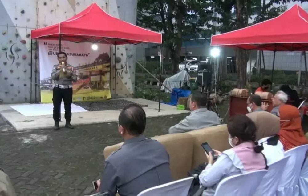 Ditlantas Polda Jatim sosialisasi terkait tertib lalulintas jelang arus mudik lebaran