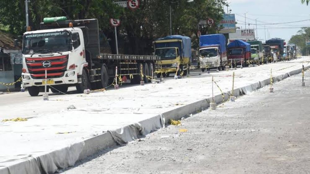 Satlantas Polresta Mojokerto beri larangan truk selama mudik lebaran
