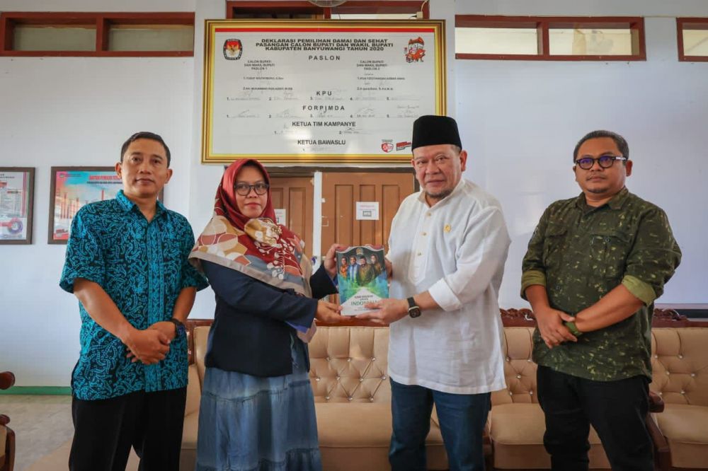 Ketua DPD RI AA LaNyalla Mahmud Mattalitti cek kesiapan KPUD Banyuwangi