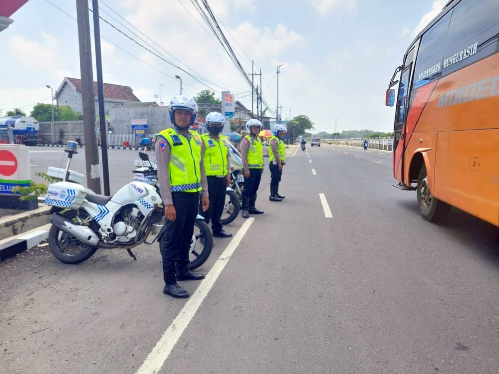 Satlantas Polres Bojonegoro lakukan pengamanan jelang lebaran