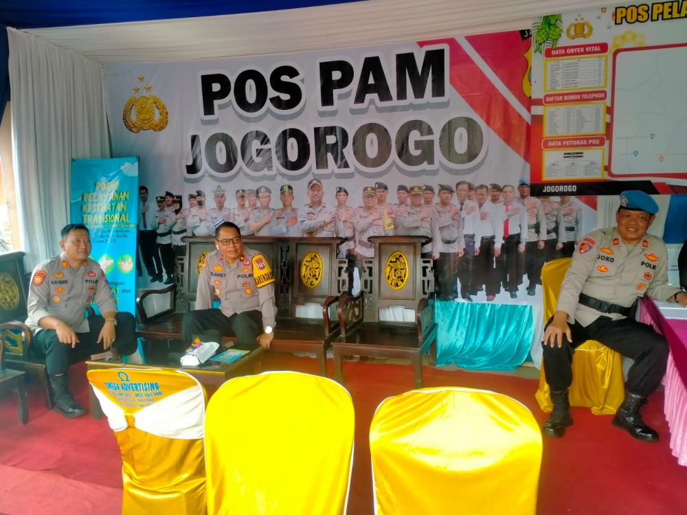 Posyan Polres Ngawi siap bantu pemudik